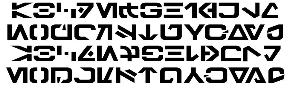 Galactic Basic font Örnekler