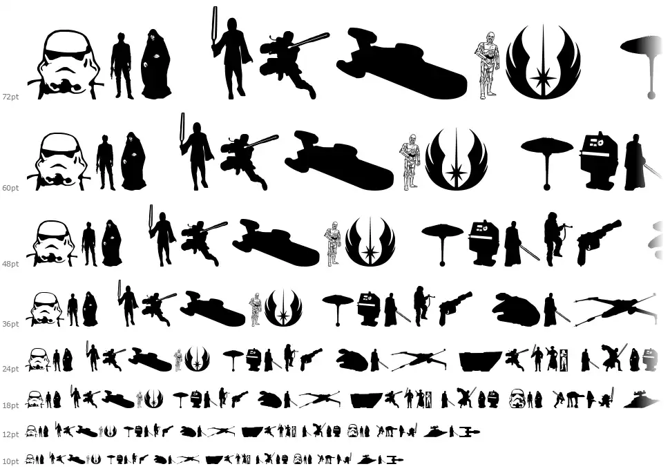 Galaxy Far Far Awayfont waterfall
