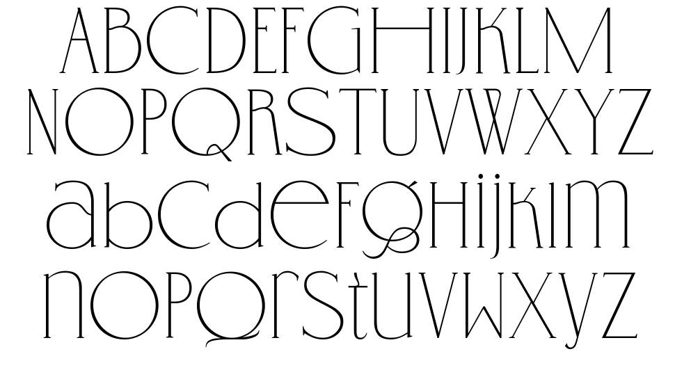 Gallerya font specimens
