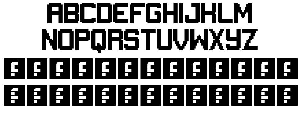 Gameplay 1987 font specimens