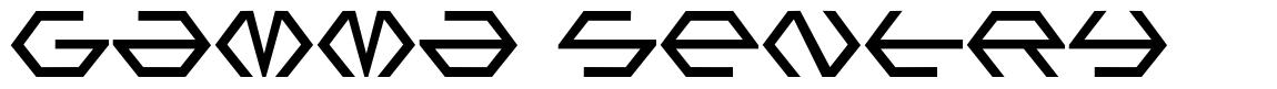 Gamma Sentry шрифт