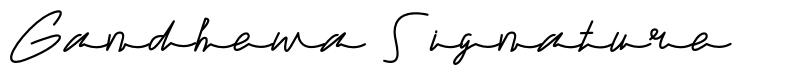Gandhewa Signature フォント
