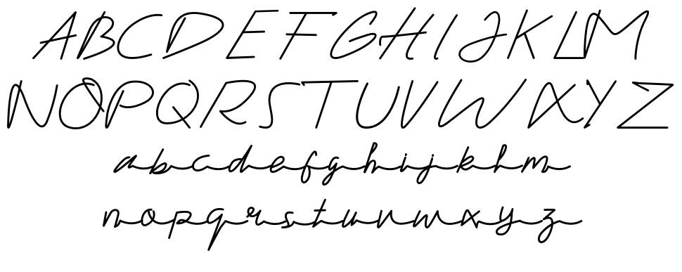Gandhewa Signature font Örnekler