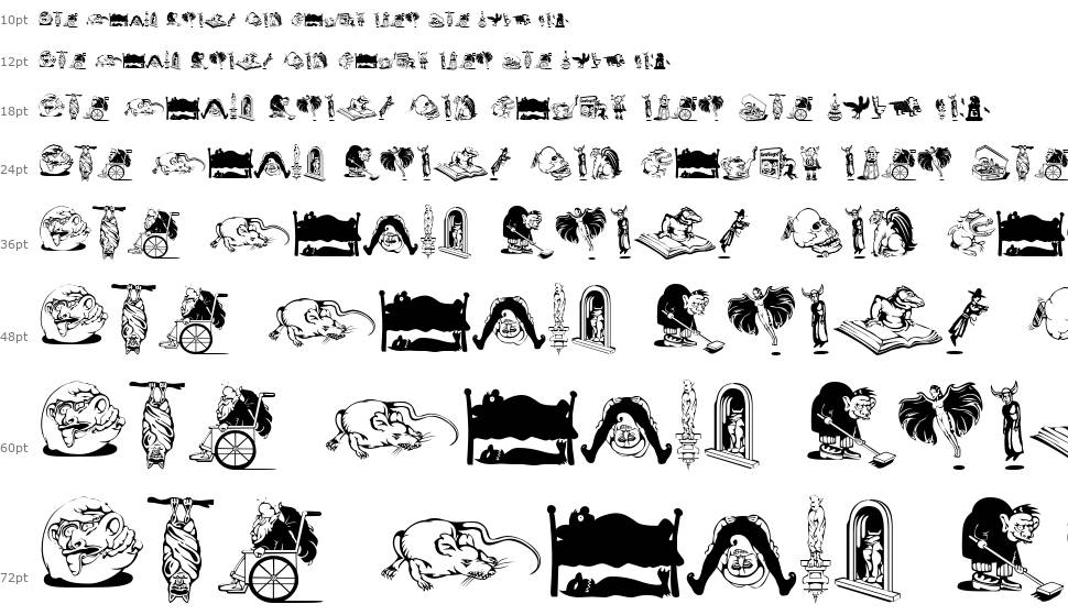 Gargoyles de France písmo Vodopád