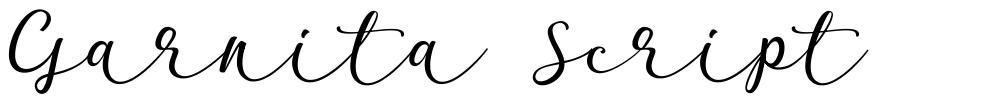 Garnita Script font