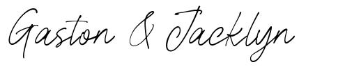 Gaston & Jacklyn font