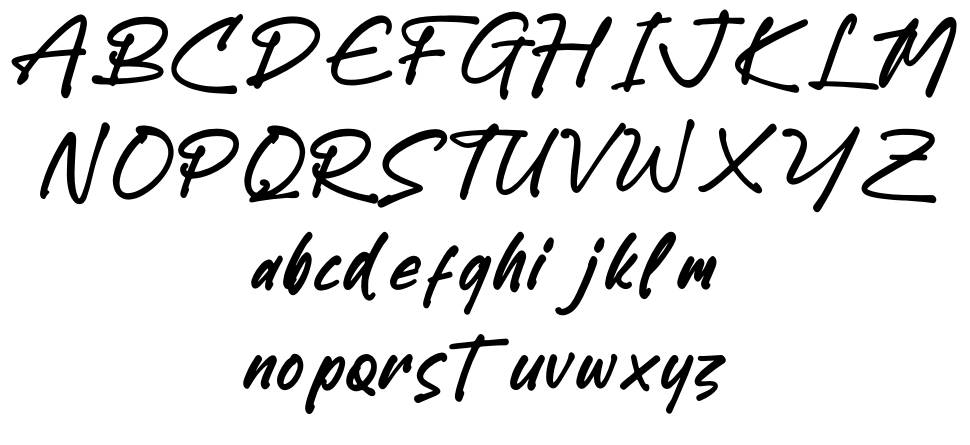 Gastony Signature font specimens