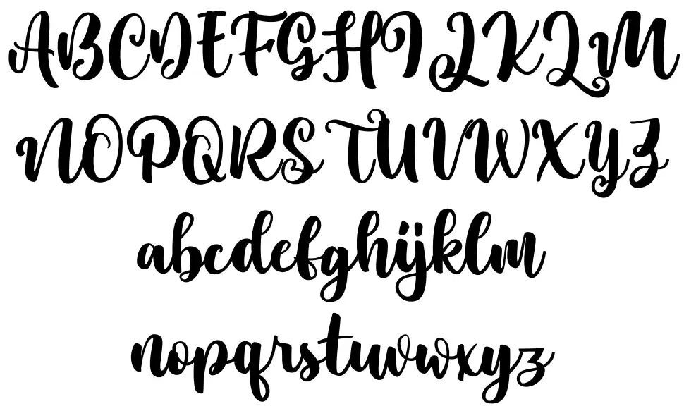 Gatcha font Örnekler