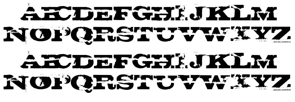 Gatecrasher font specimens
