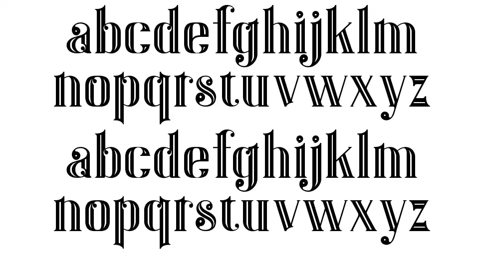 Gatsby Inline font specimens