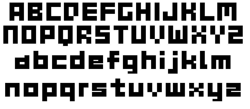 Gau Font Cube 字形 标本