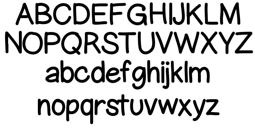 Gel Pen Upright font Örnekler