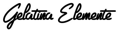 Gelatina Elemente schriftart