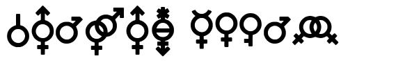Gender Icons czcionka