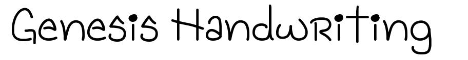 Genesis Handwriting font
