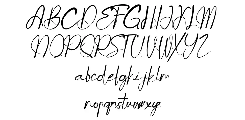 Genuine Handmade font Örnekler