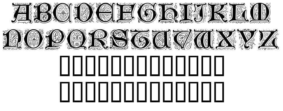 Genzsch Initials písmo Exempláře