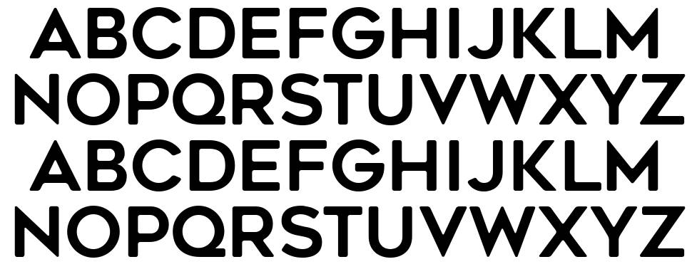 Geometos Rounded font specimens