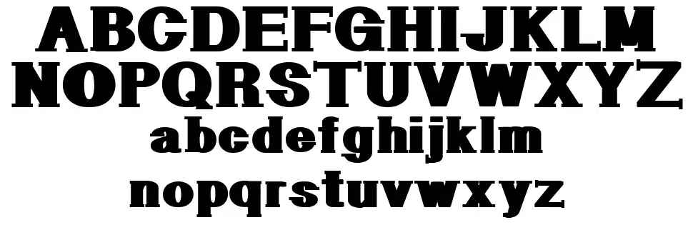 Geometric Serif PW font specimens