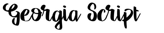 Georgia Script font