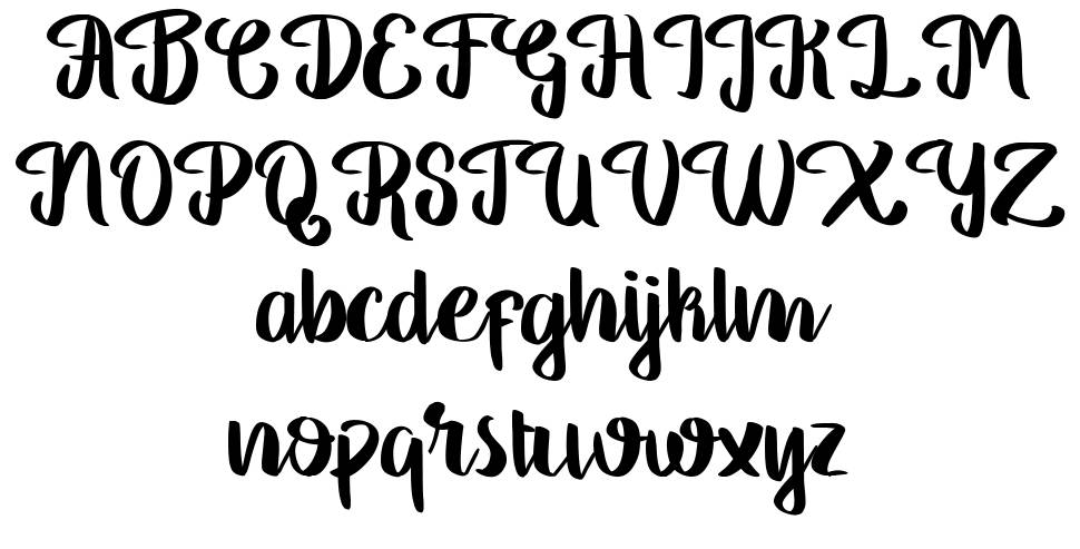 Georgia Script font Örnekler