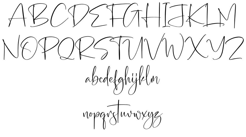 Georgia Western 字形 标本