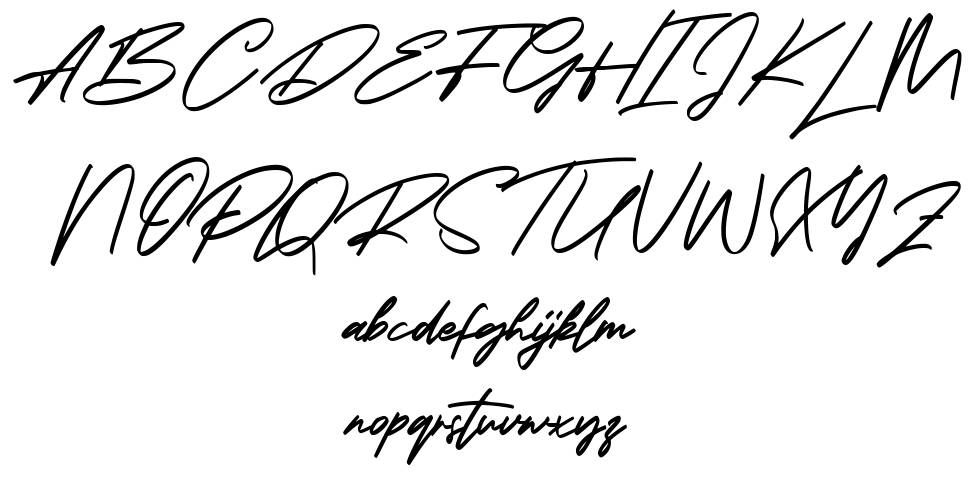 Georgiess Signature font specimens
