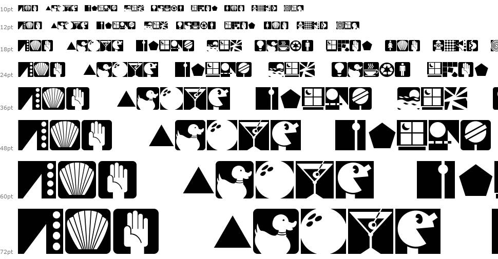 GeoType font Şelale