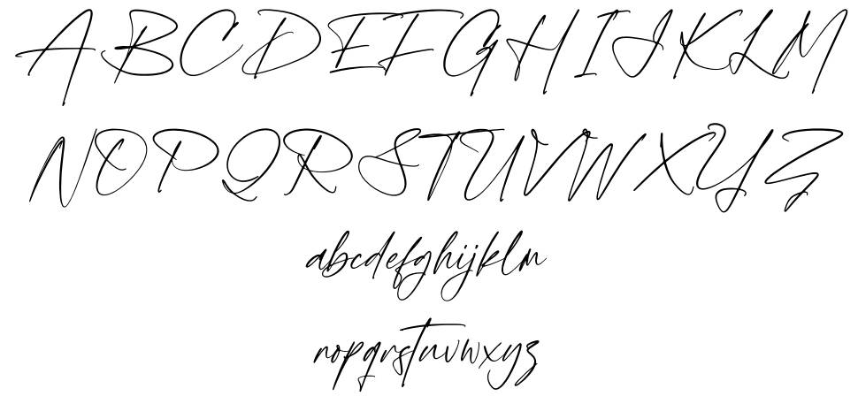 Gerald Fletchery font specimens