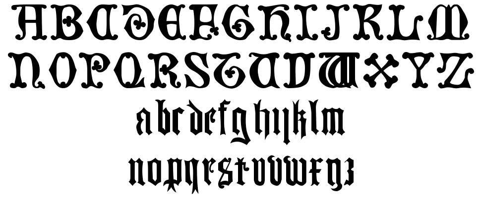 German Blackletters, 15th c. font Örnekler