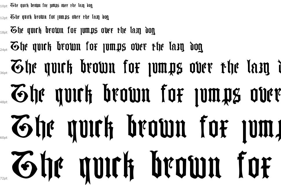 German Blackletters, 15th c. шрифт Водопад