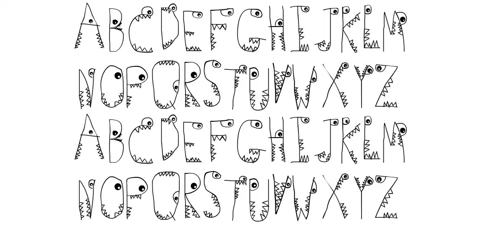 Germs font specimens