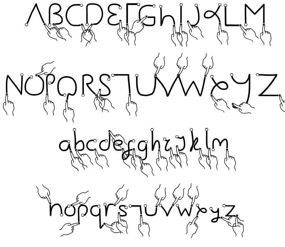 Gesture Stroke font Örnekler