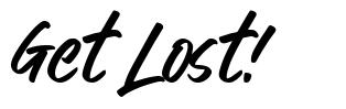Get Lost! schriftart