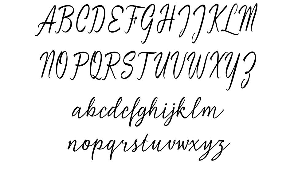 Geysha Script font specimens
