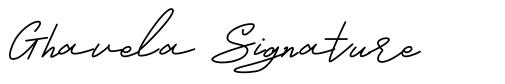 Ghavela Signature font