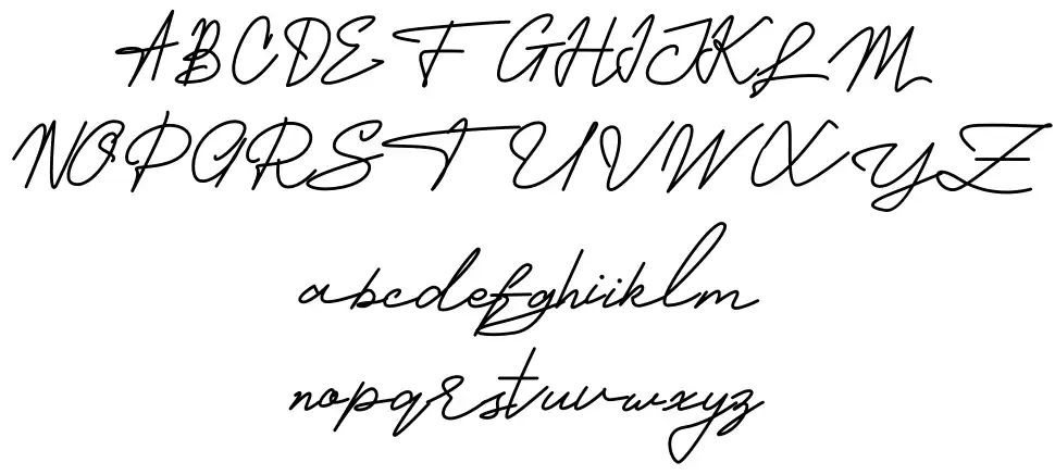 Ghavela Signature font Örnekler