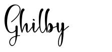 Ghilby font