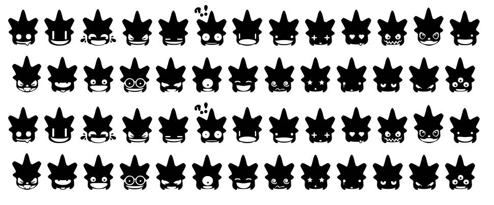 Ghost & Punk Smileys font Örnekler