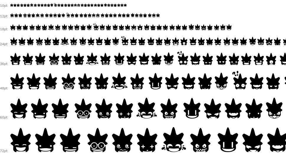 Ghost & Punk Smileys font Waterfall