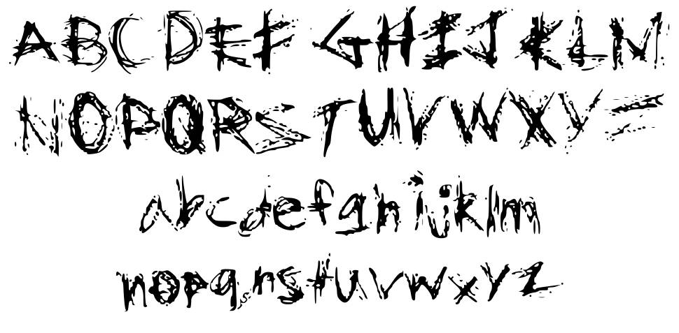 Ghost Chase font specimens