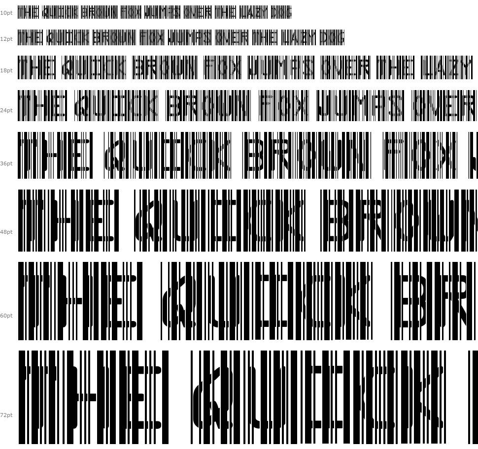 Ghost Code font Waterfall