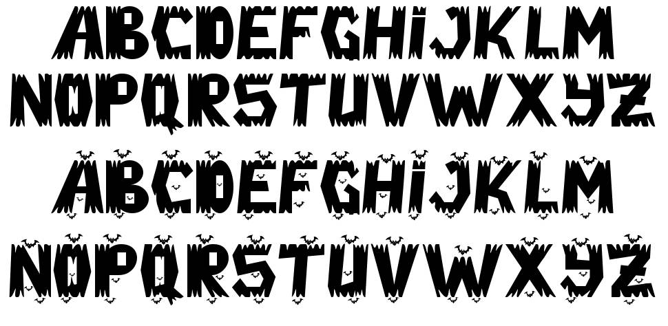 Ghost Zone font Specimens