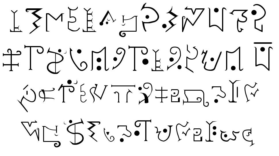 Giedi Predacon font specimens
