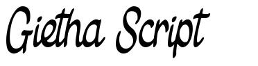 Gietha Script font