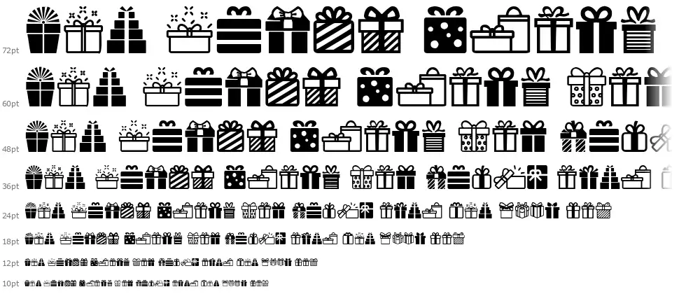 Gifts Iconsfont waterfall