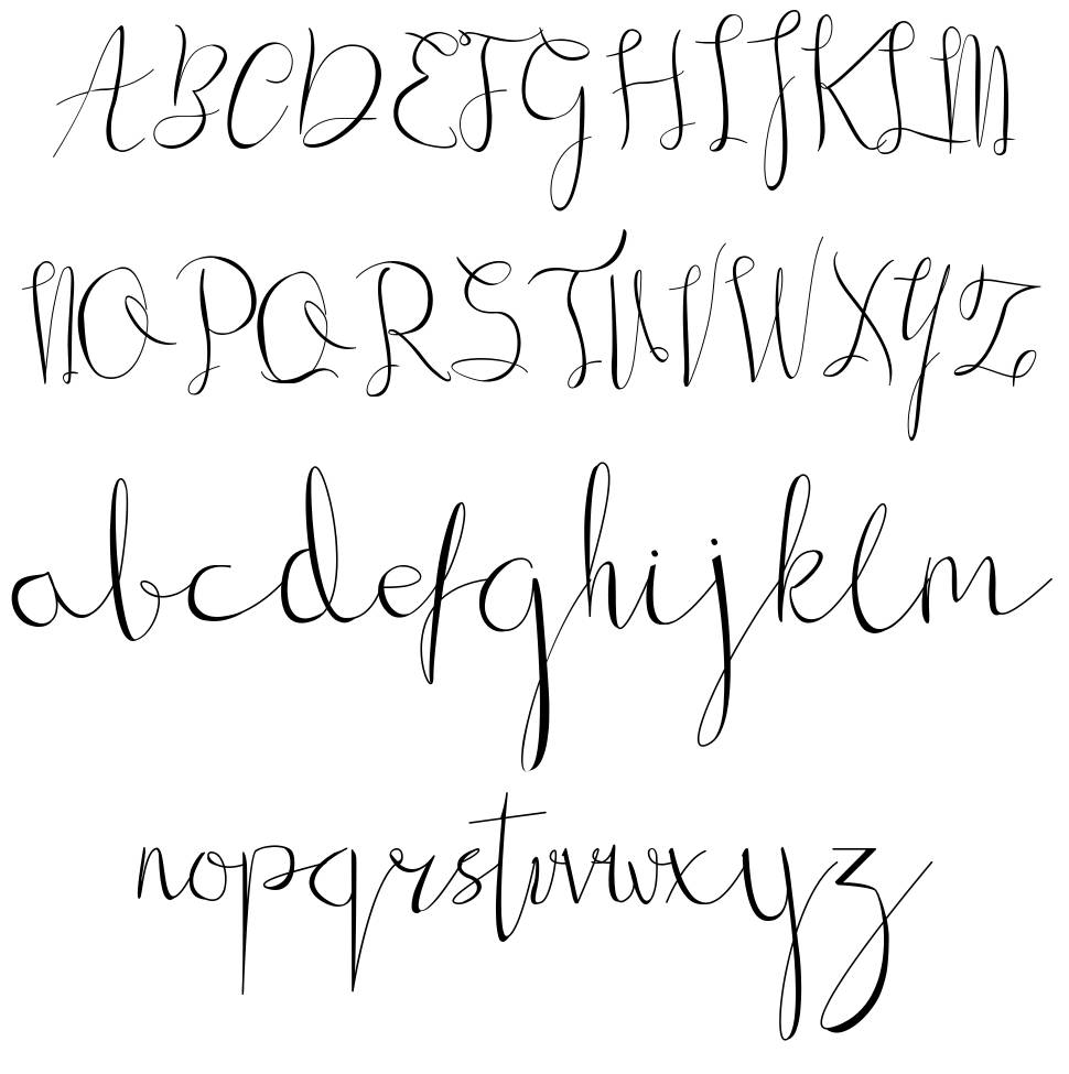 Gillithig font Örnekler