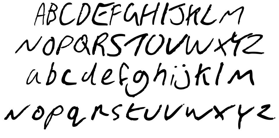 Gimp Scribble フォント 標本
