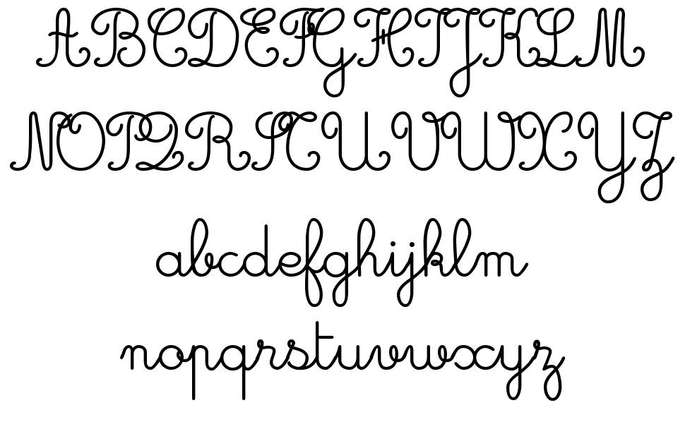 Gino School Script font specimens