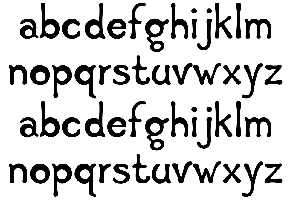 Giraf Solidfont specimens